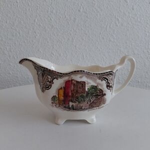 Vtg Johnson Bros Old Britian Castles Creamer Brown England